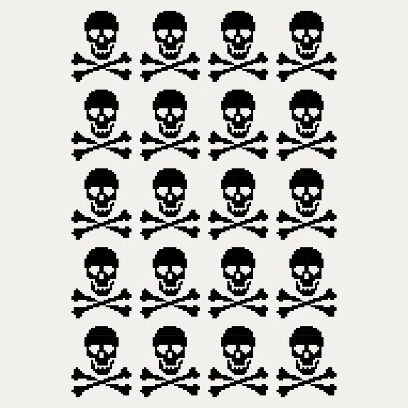 pixelated skulls pattern