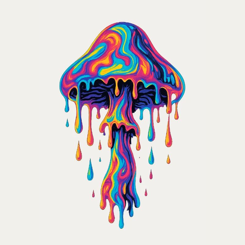 Psychedelischer Magic Mushroom – Tropfender LSD-St
