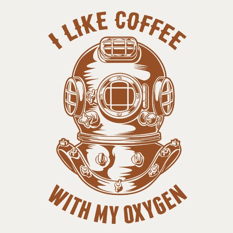 J’aime le café avec mon oxygène - Les plongeurs adorent le café