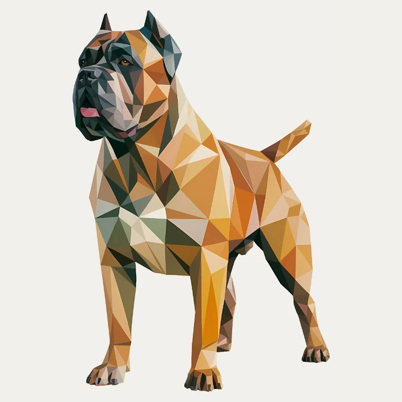 Mastiff - Cool Low Poly  Logo