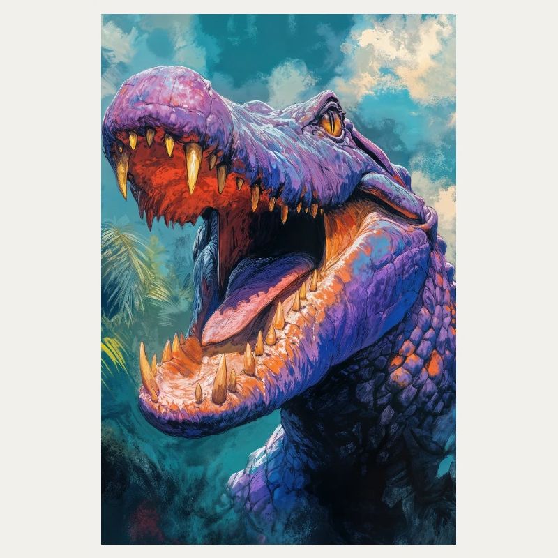 Illustration eines Krokodils
