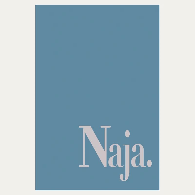 Statement Poster mit Wortkunst „Naja.“