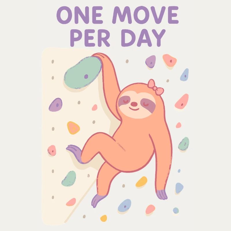 Sloth Bouldering: One Move Per Day Design