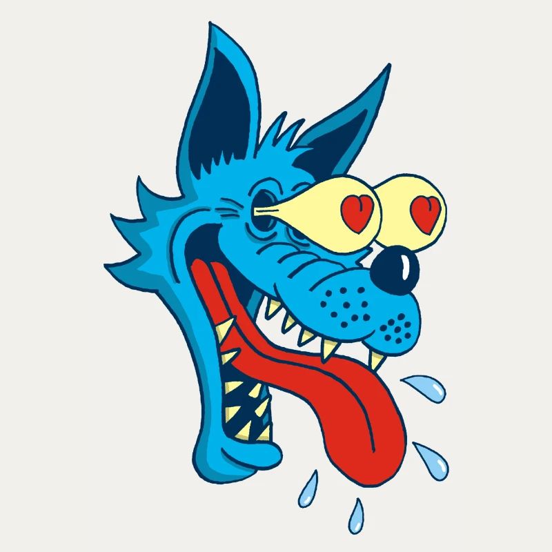 Blauer Wolf verliebt