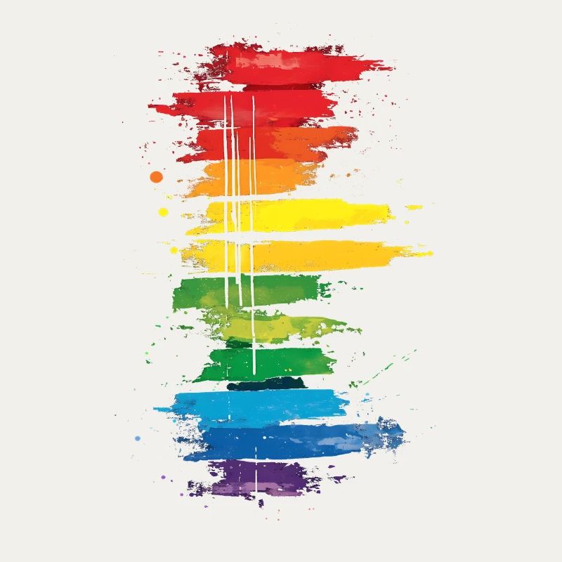 Subtil et cool Dripping Pride drapeau arc en ciel Design