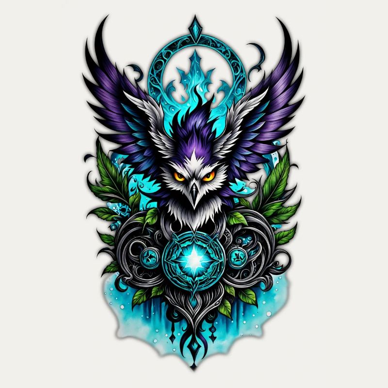 Owl with magical elements.