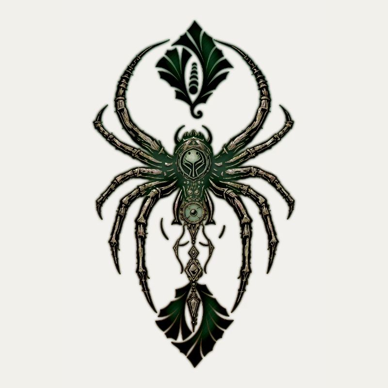 L’élégance mécanique, l’araignée dans l’obscurité.