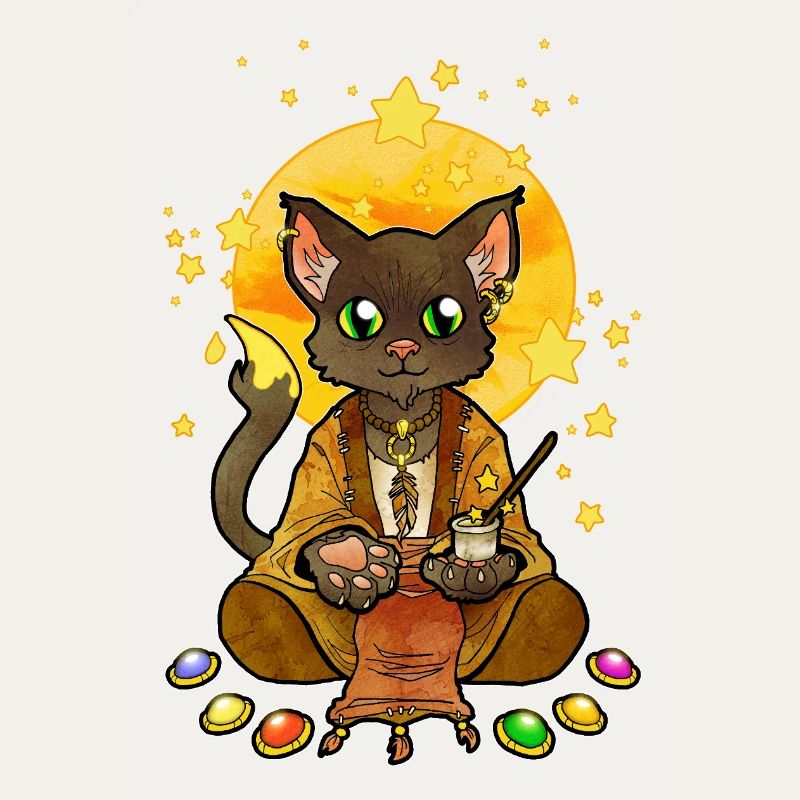 Saint Cat Illustration