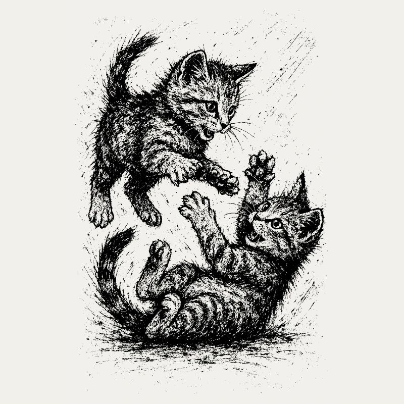 Rangée de chats