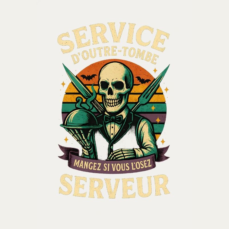 Restaurant Server - Halloween Skeleton
