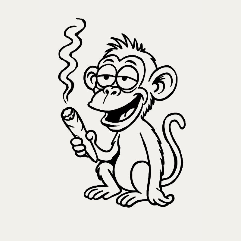 The monkey aims a little differently