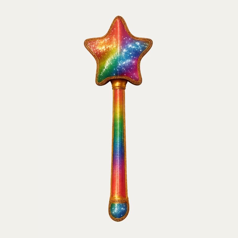 Regenbogen Stern-Zauberstab Design