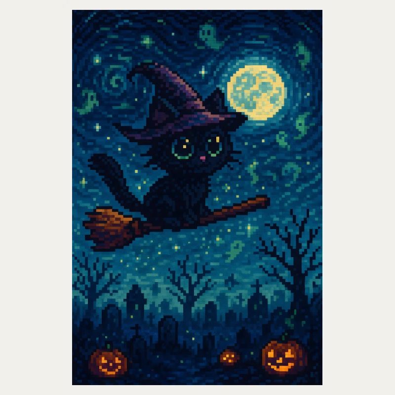 Jeu Halloween chat comme sorcière