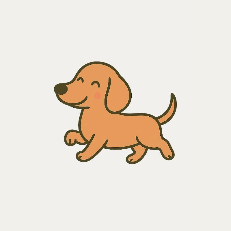 conception de dessin animé de course de chiot joyeux