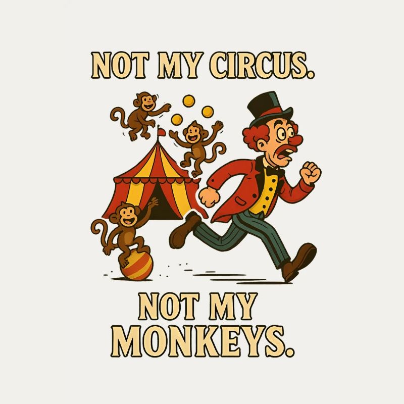 Pas mon cirque. Pas mes singes.