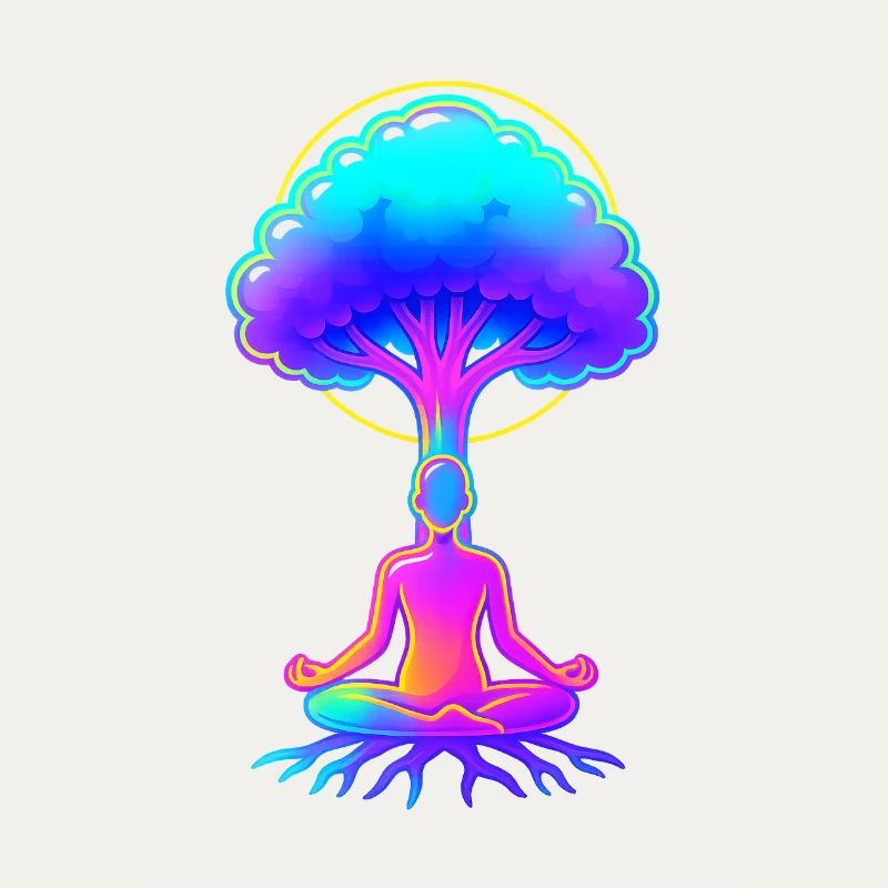 Néon Arbre de Méditation