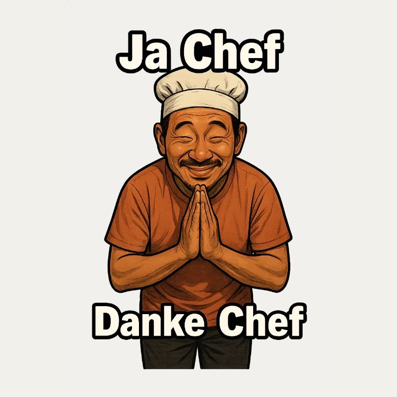 Ja Chef Danke Chef Dankbarer Koch