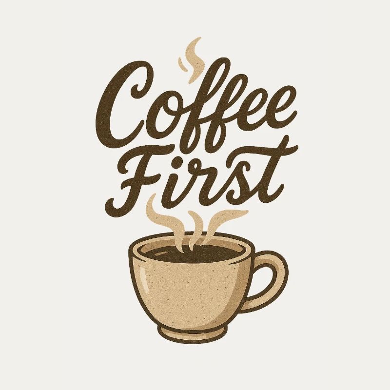 Coffee First Kaffee Illustration