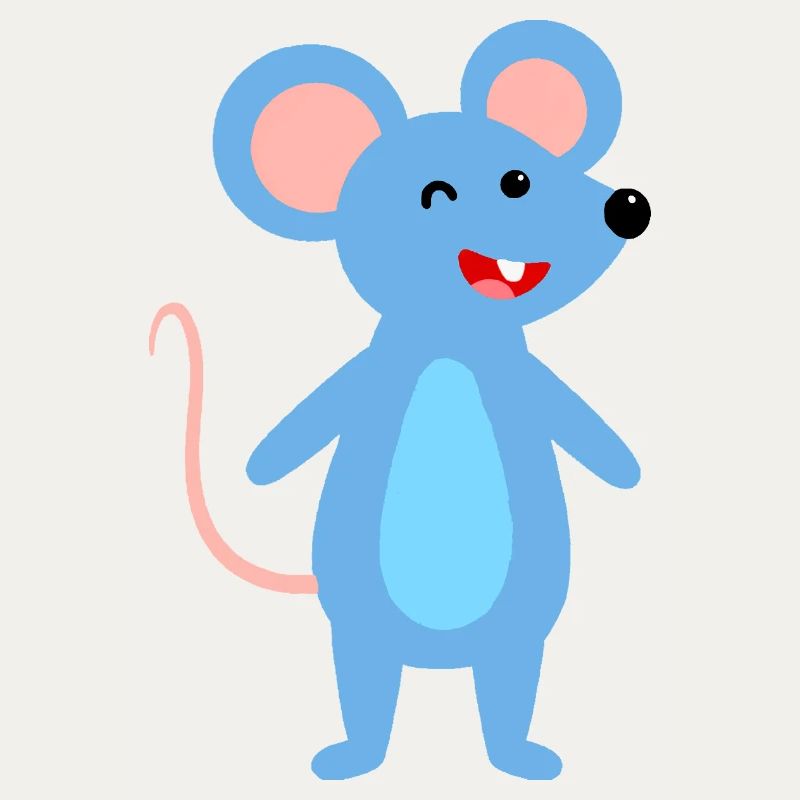 Winking blue mouse
