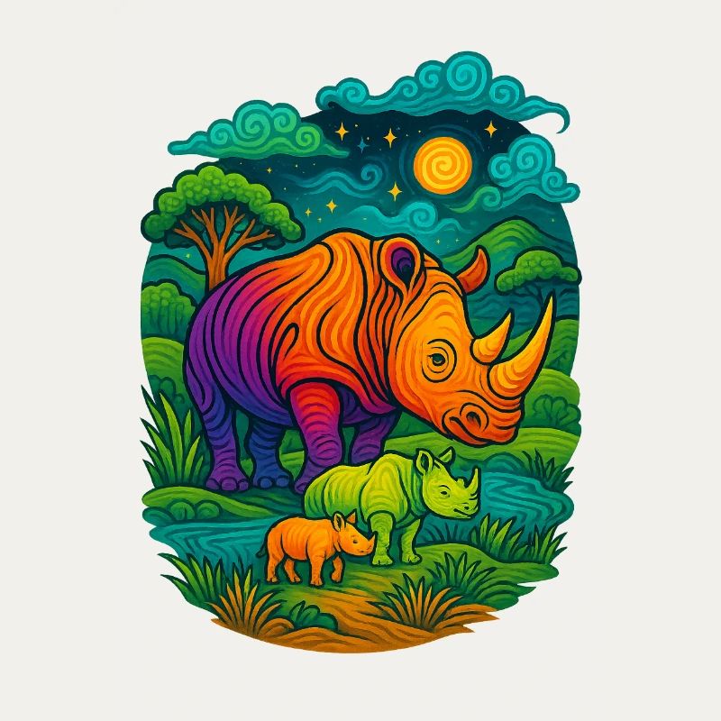 Regenbogen Rhino