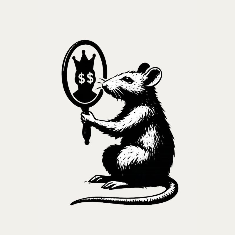 Ratte vor Spiegel
