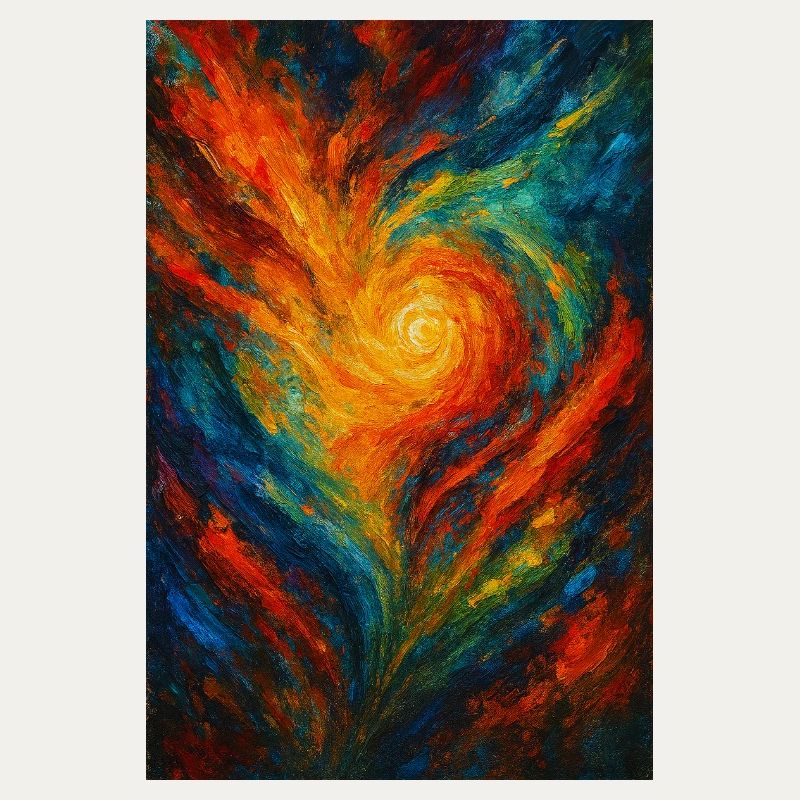 Vortex Chromatique Abstrait Feu