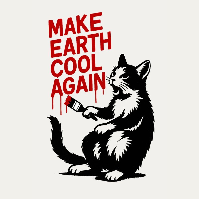 Make Earth Cool Again Wolf Print