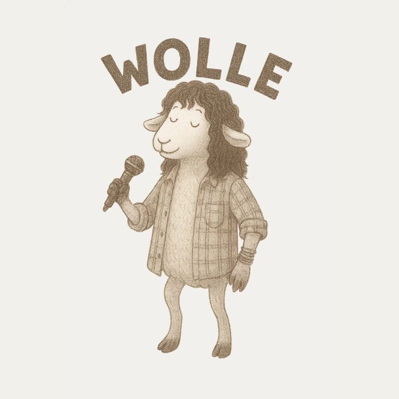 Wool Sheep with Microphone