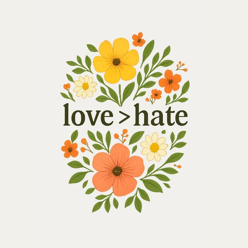 Love > Hate Love is bigger than hate