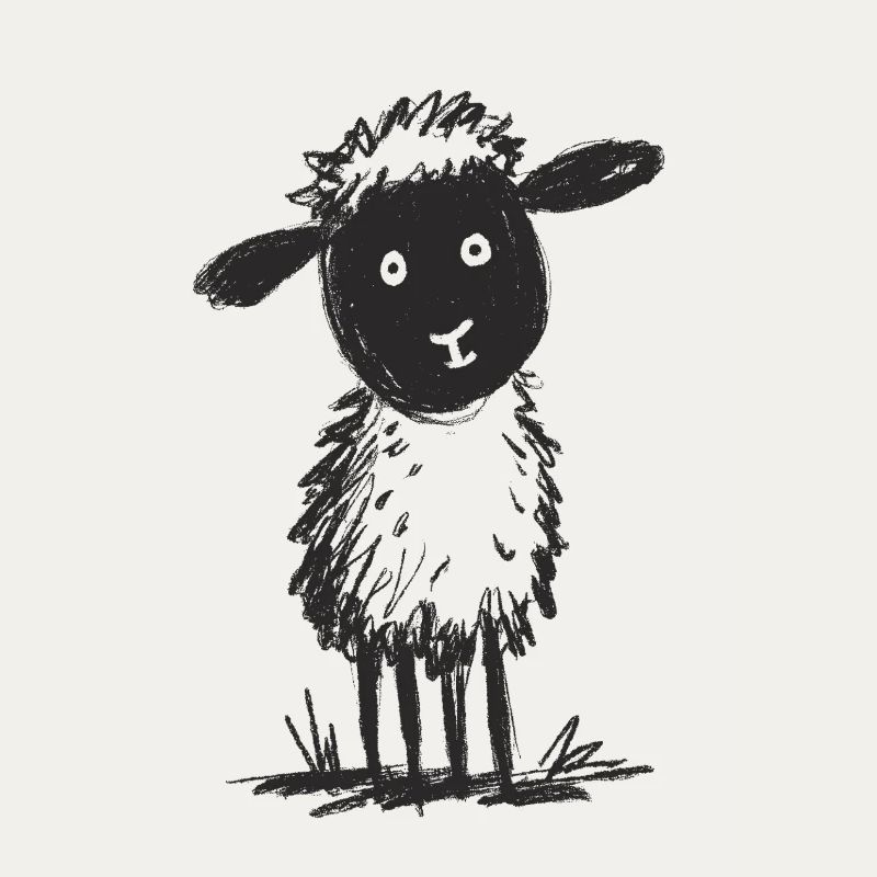 Fluffiges Doodle Schaf