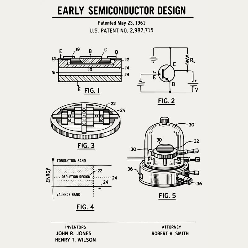 Conception précoce d’impression à semi-conducteurs brevet T-