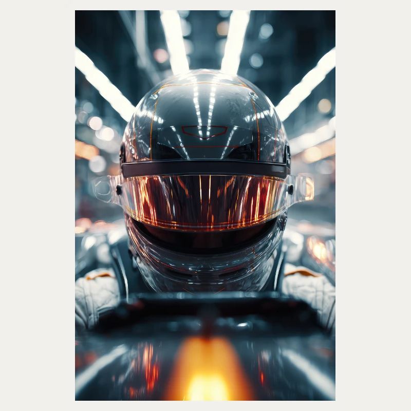 Casque de course néon