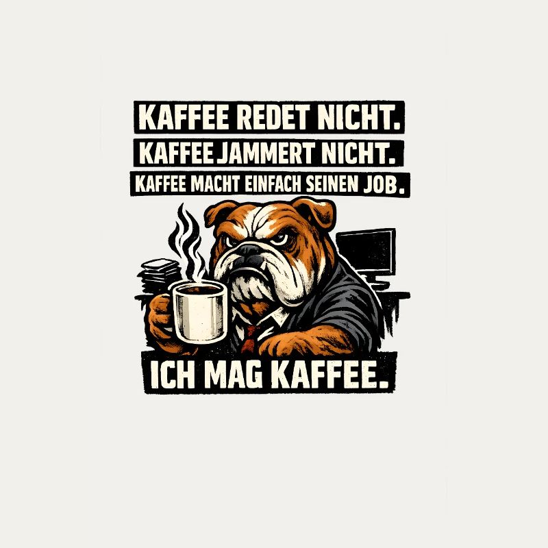 Kaffee redet nicht lustiger Kaffee Spruch Hund