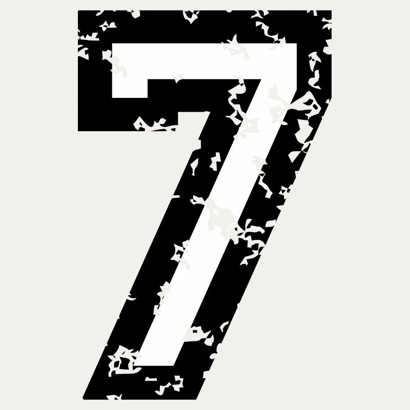 Le numéro sept- No. 7 (deux couleurs) blanc
