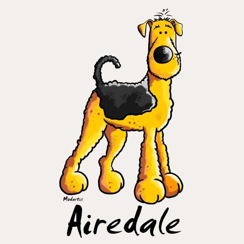 Happy Airedale Terrier