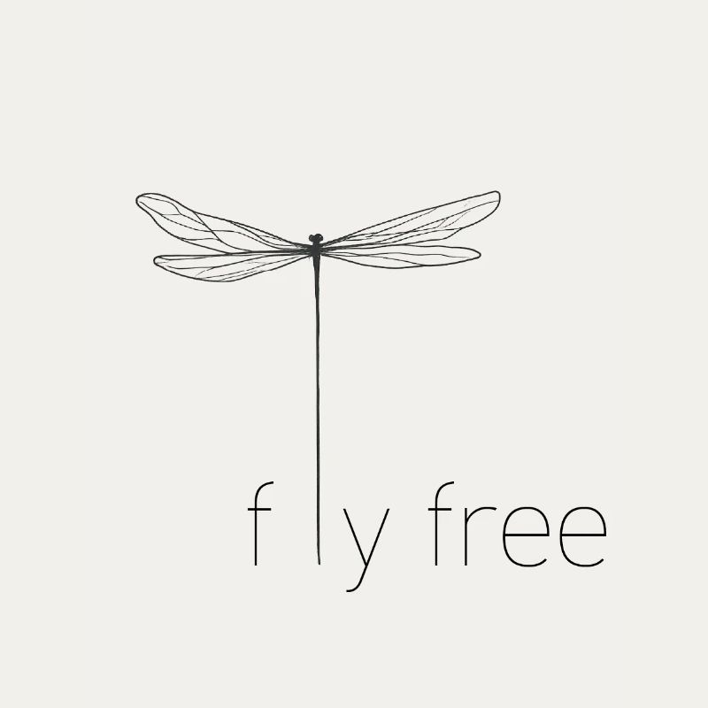 Luminous Dragonfly Silhouette