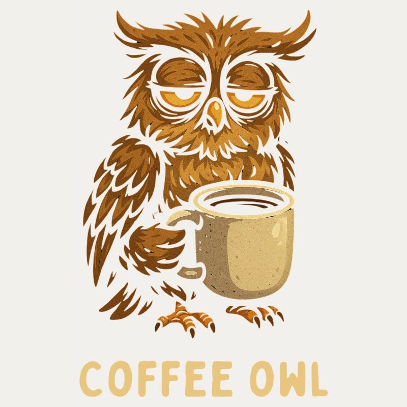 Coffee Owl - Kaffee Eule mit Becher Espresso 