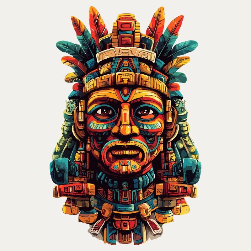 Aztec Feather Mask