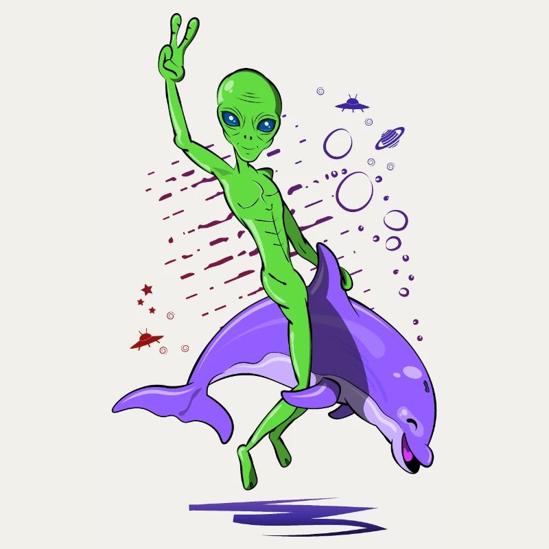 Alien attack with dolphin