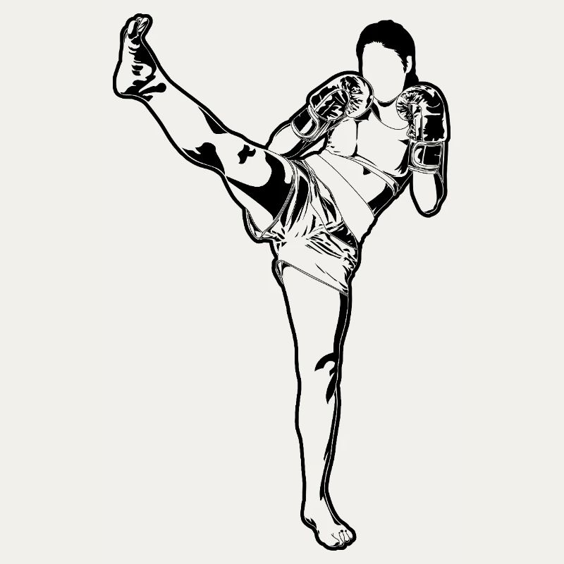 Weiblicher Kickboxer