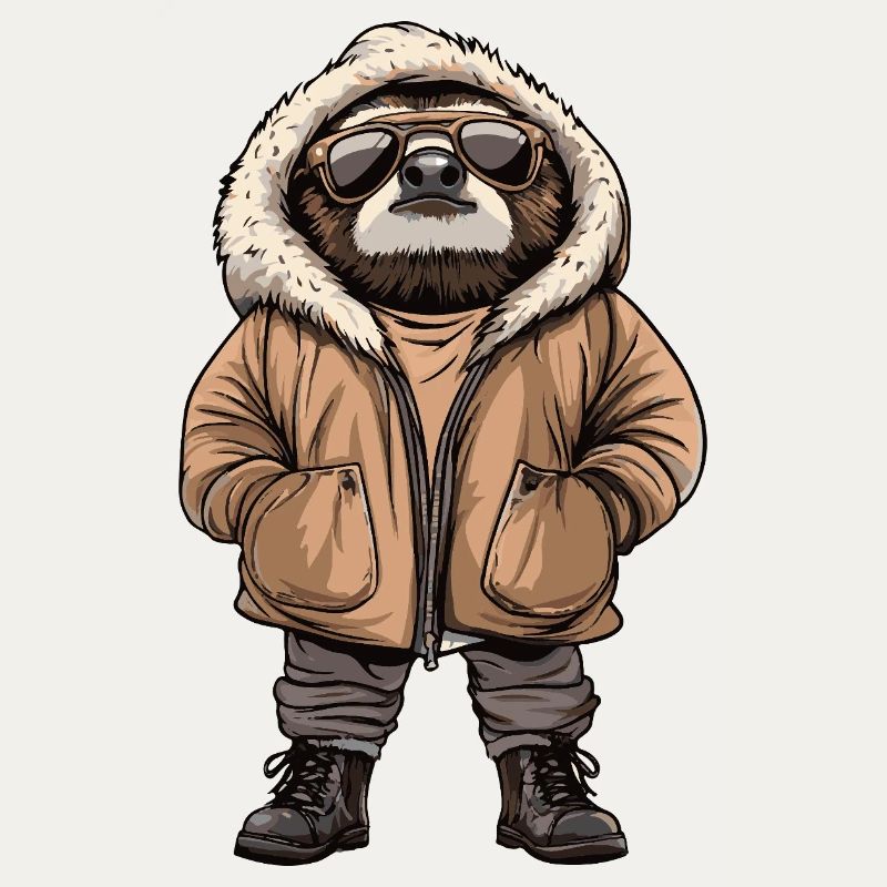 Sloth Cool Winter