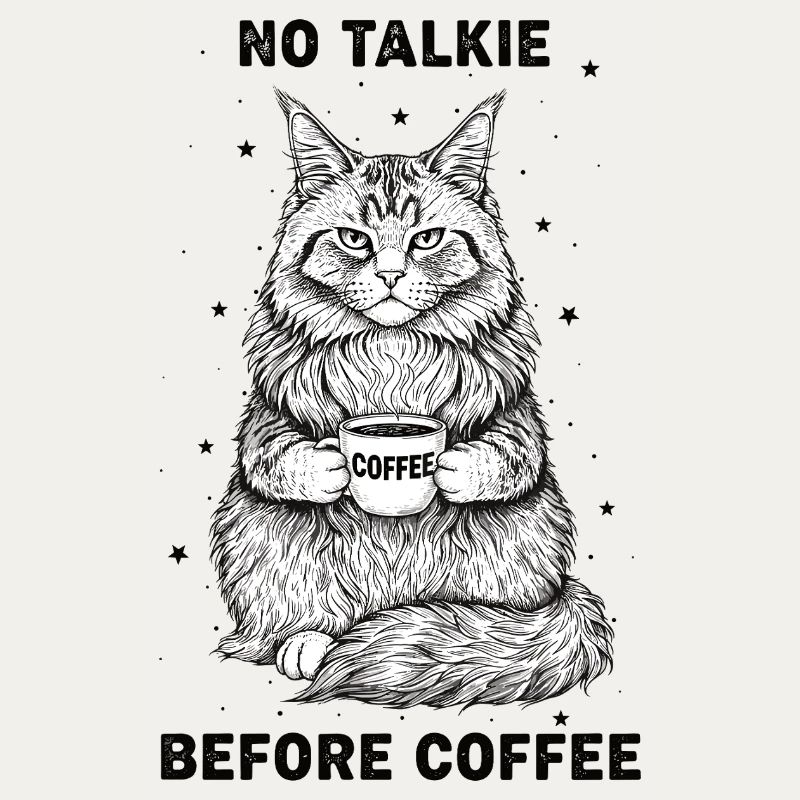 Pas de conversation devant un chat amateur de café
