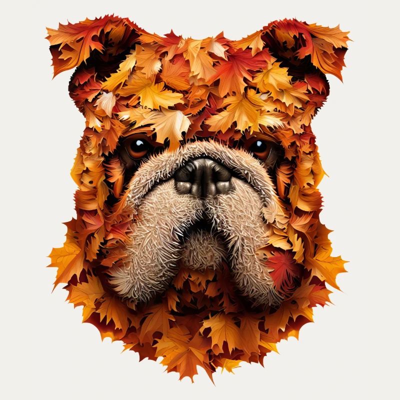 Mops Hund Herbstmops