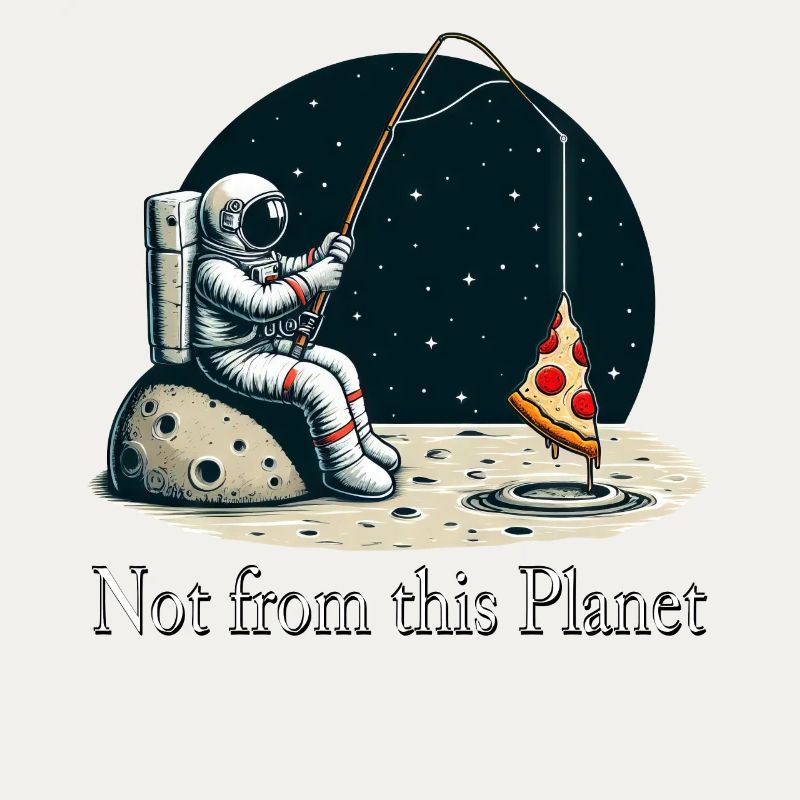 Astronaute Pizza Pêche dans l’espace