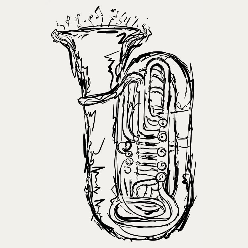 Tuba Drawing
