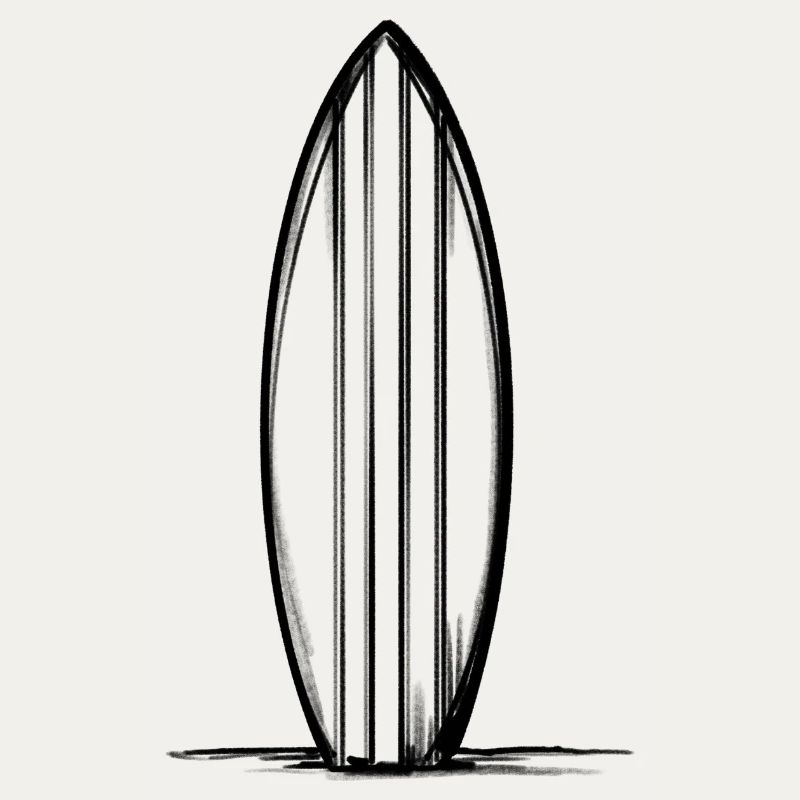 Planche de surf/planche de surf dans le sable