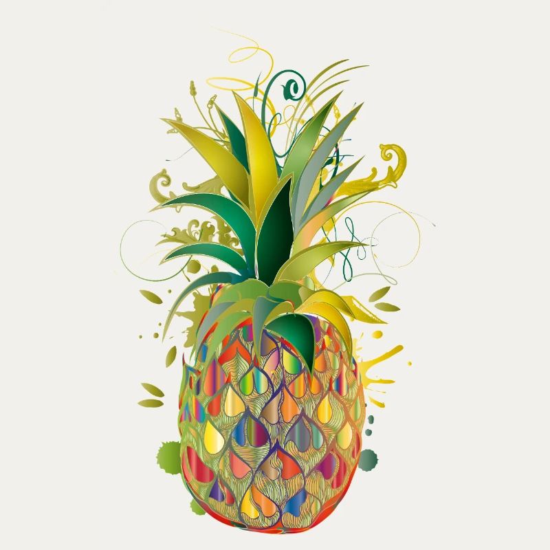 Ananas coloré – fruit créatif dans le style graffiti