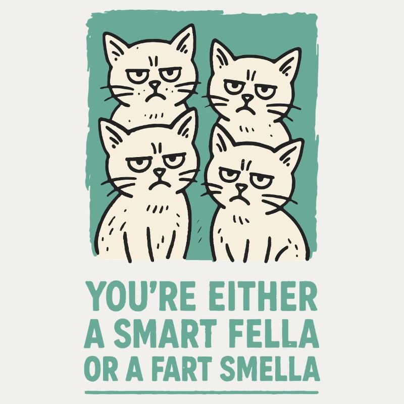 Schlauer Kerl oder Smella Katzen Meme Humor