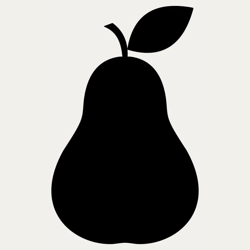 Silhouette de poire, fruit minimal
