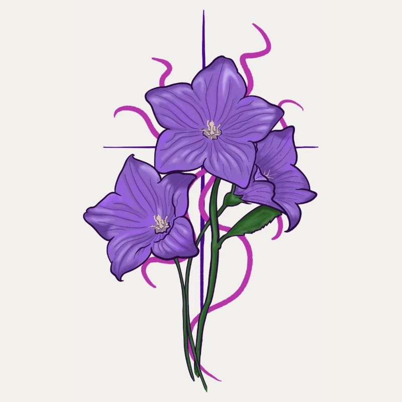 Fleur pourpre avec des aspects rose violet